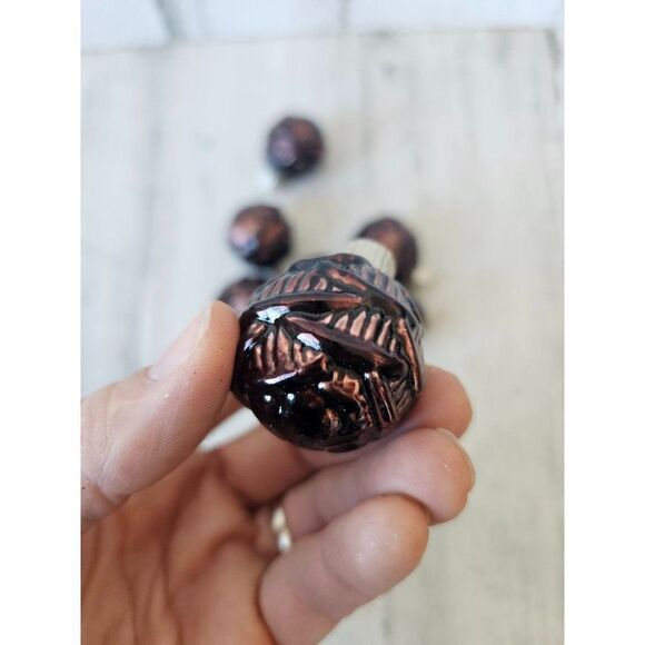 Brown mini brown ball ornament set Xmas tree lot - Picture 4 of 4